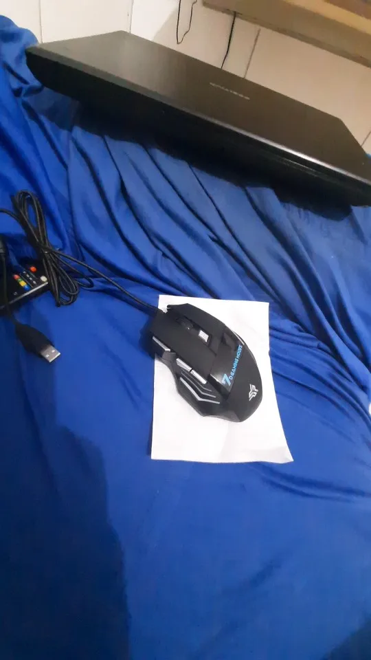 Mouse gamer para jogo computador 3200dpi com LED laser X7 USB Botões Profissional photo review