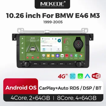 Radio Estéreo para Auto Mekede de 10.26 Pulgadas, 4G+64G, 8 Núcleos, Carplay Inalámbrico para BMW E46 M3 318/320/325/330/335 1998-2006, Android 15, Navegación GPS, Reproductor Multimedia de Video 1