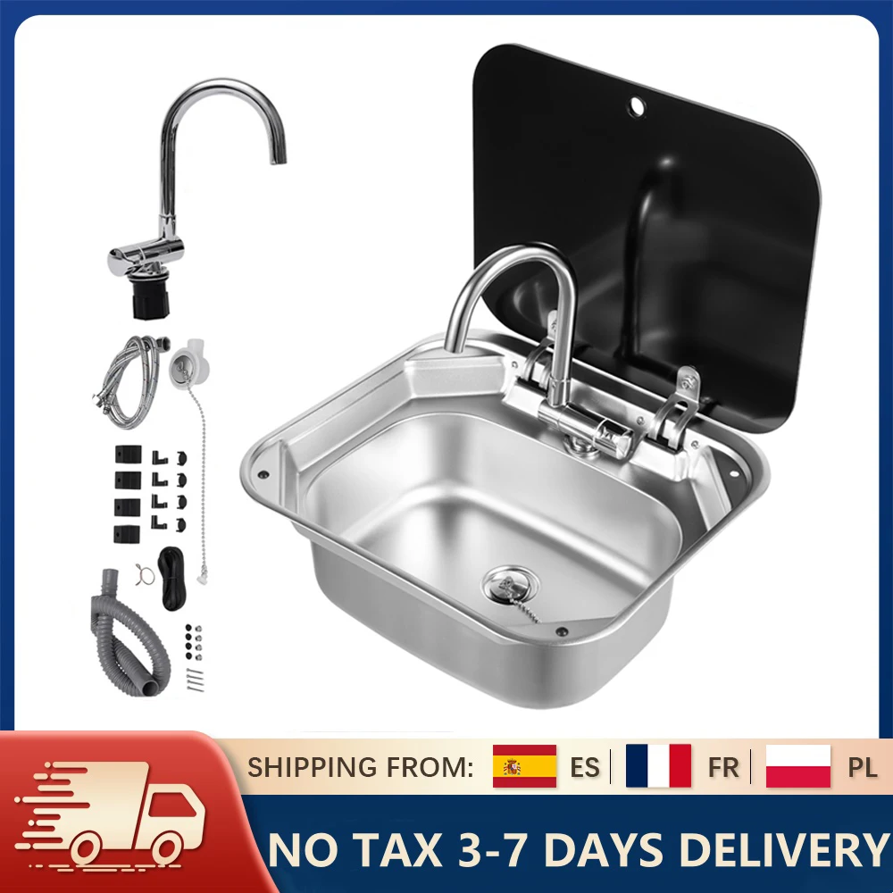 RVSinkSteelHandWashBasinSinkWithHeat&ColdRegulationTapFoldedFaucetTemperedGlassLidForRVKitchenSinkAccessory-AliExpress13