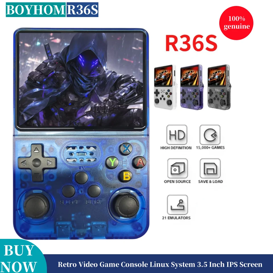 R36S Retro Handheld Video Game Console Linux System 3.5 Inch IPS Screen ...
