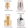 Professional 7pcs Airbrush Adaptor Kit Fitting Connector Set For Compressor Airbrush Hose Convert Plug 1/8" 1/4" BSP Male Femal 2