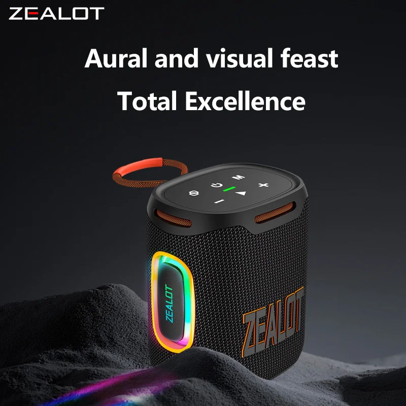 ZEALOTスピーカー ZEALOT S56 ワイヤレススピーカー 黒 RGBライト 50 テレビ・オーディオ