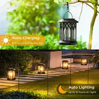 Solar Lantern Outdoor Lights, Upgraded Bright Solar Lanterns Outdoor Waterproof, Hanging Solar Powered Lantern Over 12Hrs Lights 4