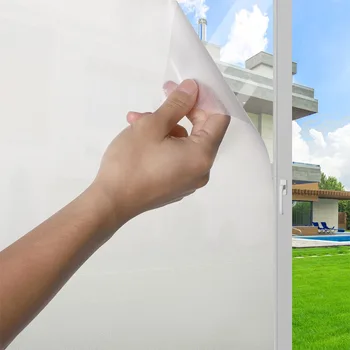 Window Privacy Film Static adhesive tape Wallpaper Sticker Heat Insulation UV Resistant Bathroom Available Frosted Inviscid 1