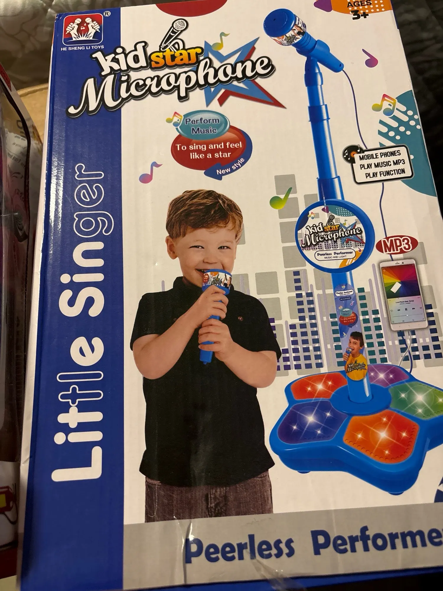 Kids Karaoke Microphone with Stand - Musical Brain-Training Toy Gift photo review