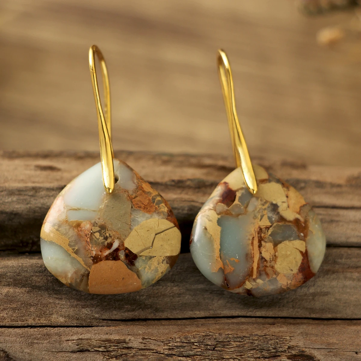 Farbige, kurze Wassertropfen-Ohrringe aus Imperial Stone für Damen, Bohemian-Stil für Frühling/Sommer, Strand-Stil, Muttertagsgeschenke – Detail 17