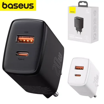 Baseus 20W GaN Charger PD Quick Charge Type C PD USB Charger with QC 3.0 Portable Fast Charger For Huawei Mate 30 1