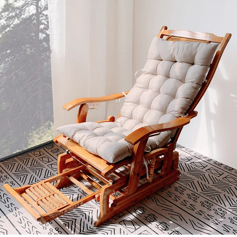 Modern Bamboo Rocking Chair Adult Glider Rocker Natural Bamboo