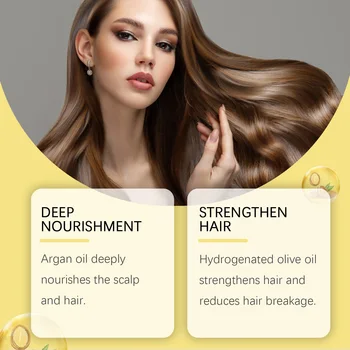 Hoegoa Argan Oil Hair Cleanning Care Set Strengthen Roots Nourishing Scalp Anti Hair Loss Smoothing Volumizing Hair Wash Set 2