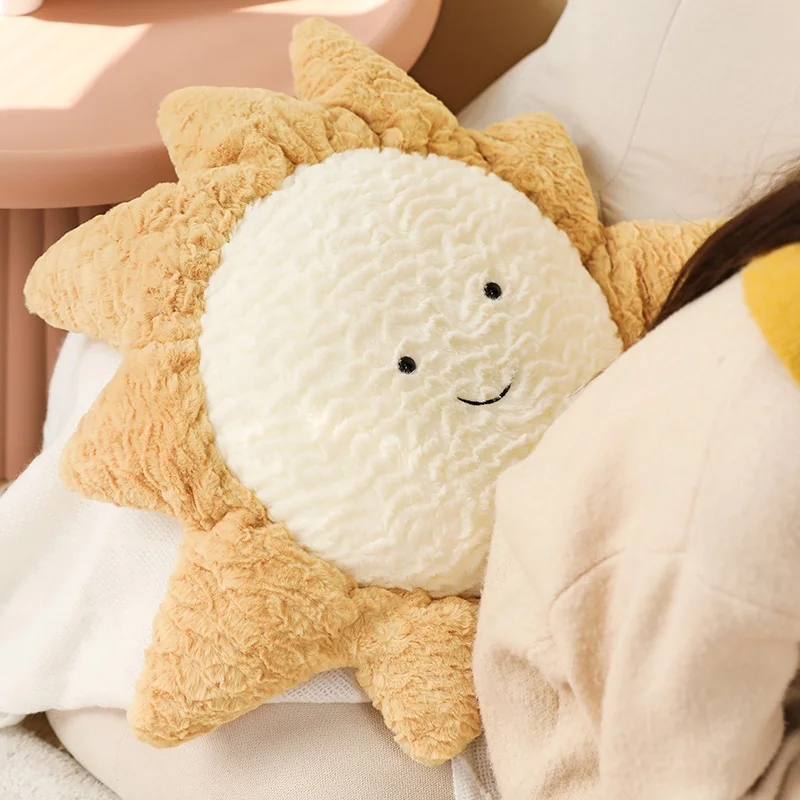 Moon Plush Toy Cute Smile Funny Sun Stuffed Animals Pillow Star Shape Soft Plushie for Gifts for Room Decor 4