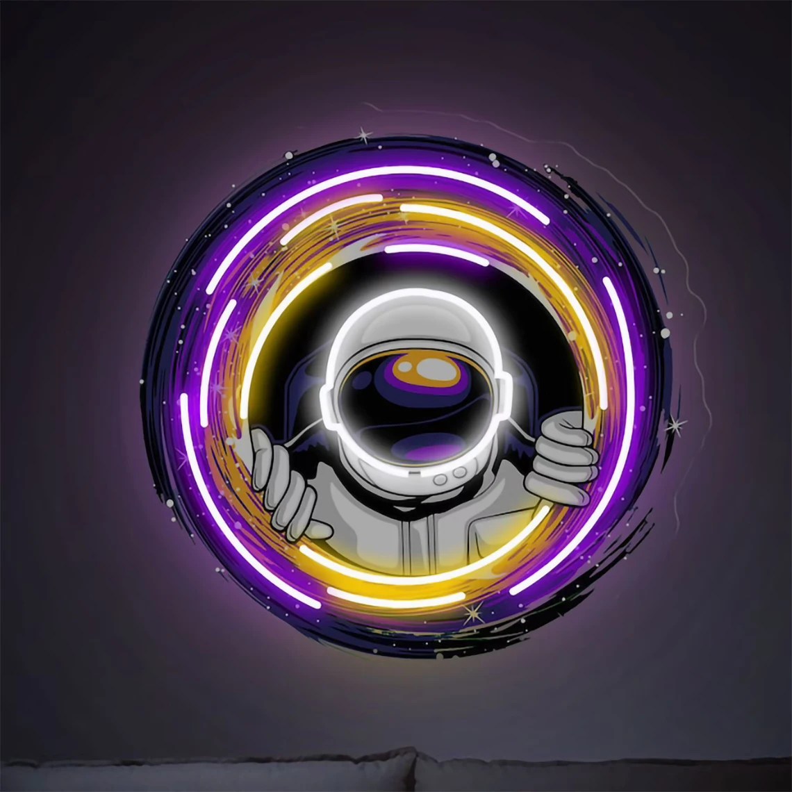 Letrero de neón de astronauta, agujero negro cósmico, decoración de pared  del dormitorio, sala de estar, regalo para niños - AliExpress, image size:1140x1140