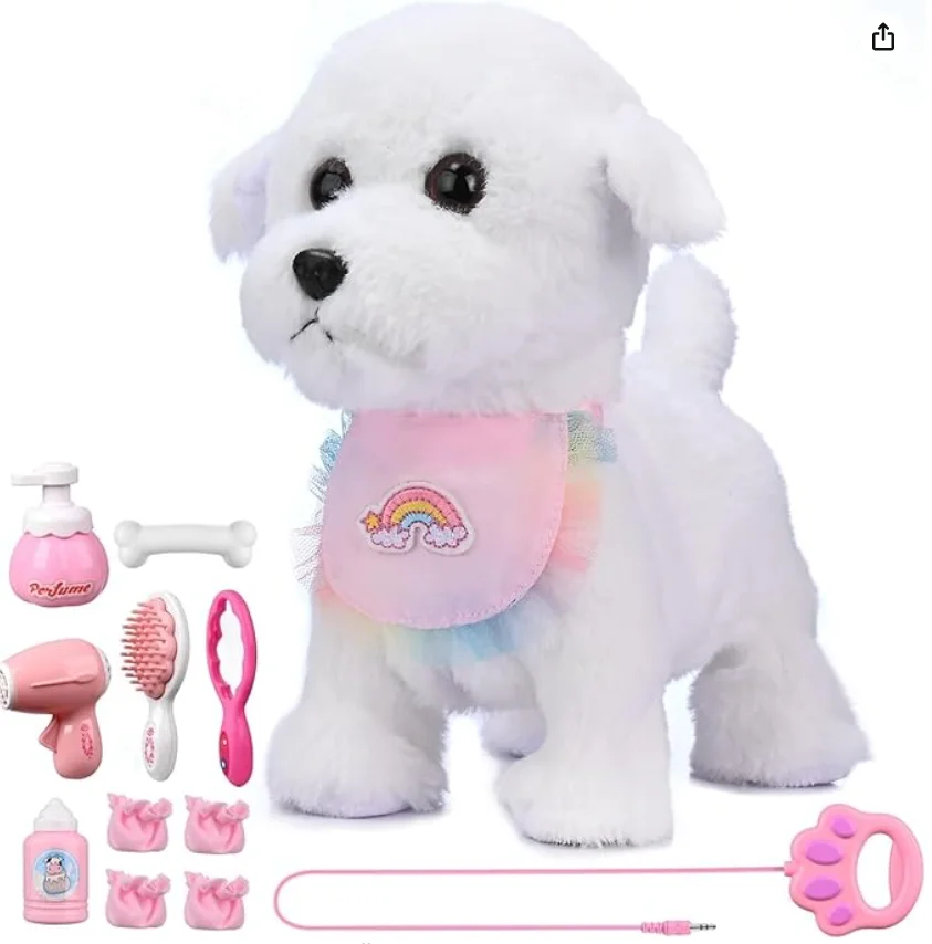 Interactive Walking Toy Cat with Touch & Voice Control, Remote Leash & Waggling Tail - Perfect Gift