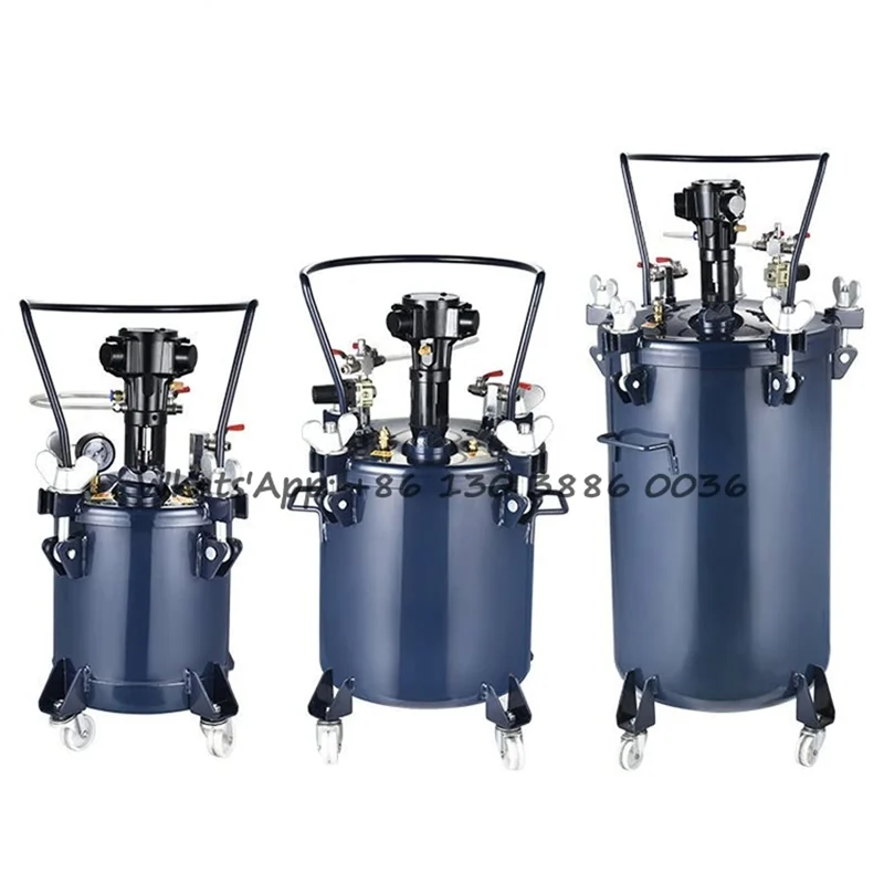 Pneumatic Paint Pressure Bucket Automatic Agitating Coating Paint Pressure Pot Tank with Air Powered Agitator Sprayer System