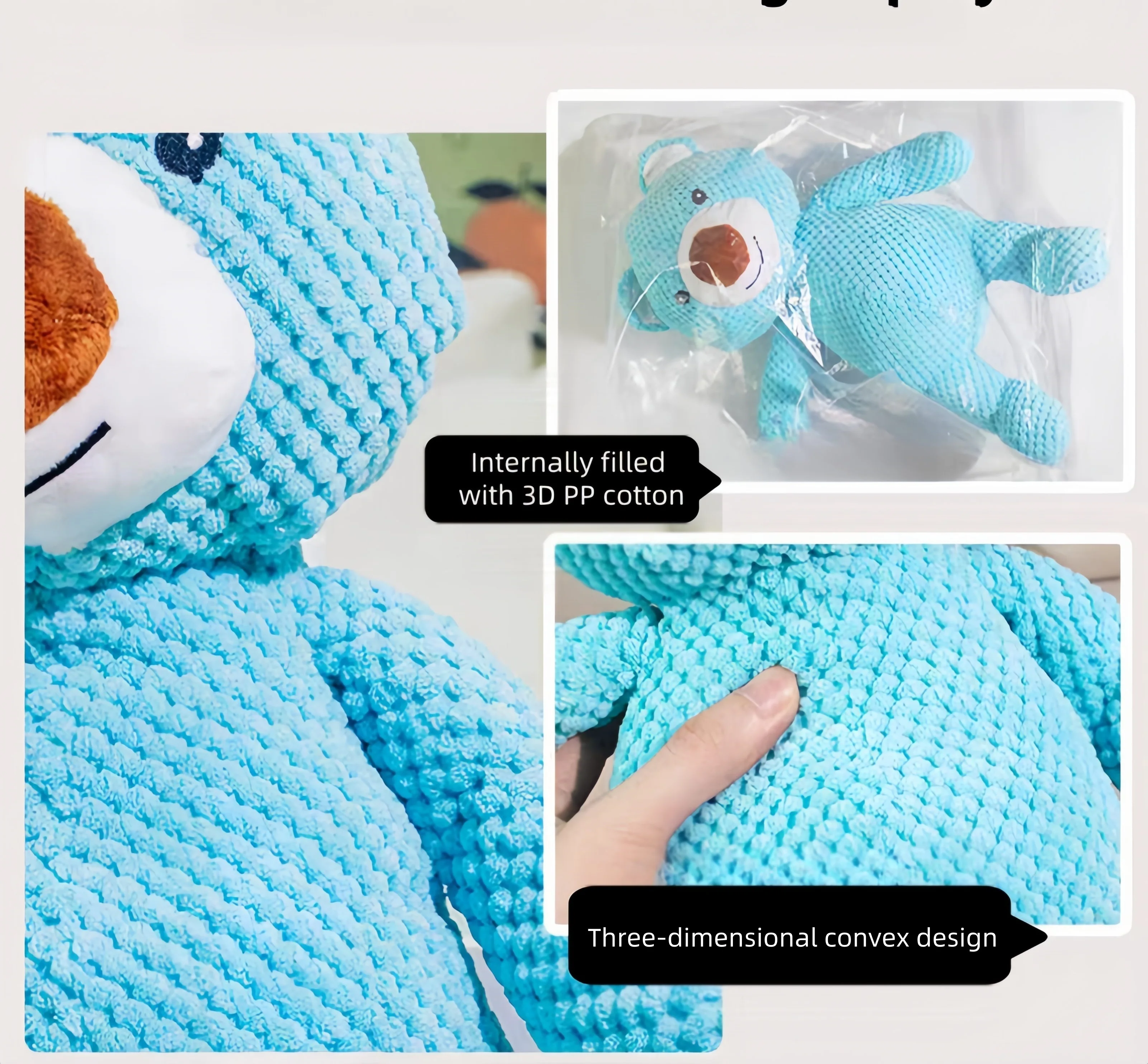 Bear Animals Shape Dog Plush Toys Dog Sound Squeaky Toys  Pet Soft Plush Chew Molar Training Toy Teeth Dental Toys Pet Supplies 5
