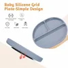 1PCS Baby Sucker Silicone Dining Plate BPA Free Children Dishes Suction Toddle Training Tableware Kids Feeding Bowls Baby Stuff 1
