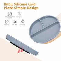 1PCS Baby Sucker Silicone Dining Plate BPA Free Children Dishes Suction Toddle Training Tableware Kids Feeding Bowls Baby Stuff 1