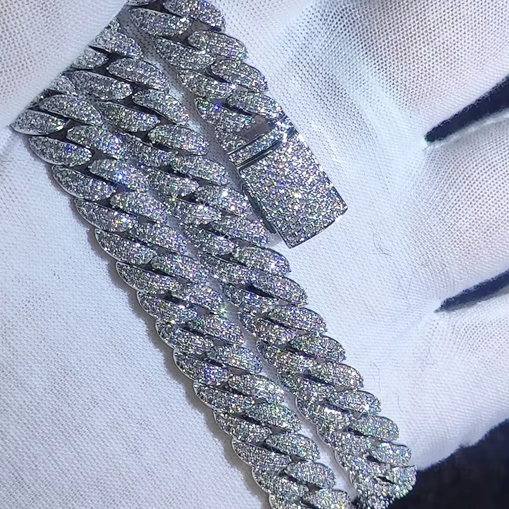 10mm Hip Hop Cubic Zircon CZ Iced Out Bubbles Cuban Link Chain Necklace For Men Jewelry Birthday Gift 1