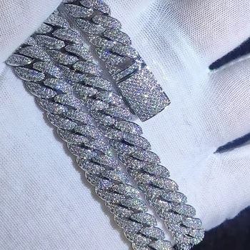 10mm Hip Hop Cubic Zircon CZ Iced Out Bubbles Cuban Link Chain Necklace For Men Jewelry Birthday Gift 1