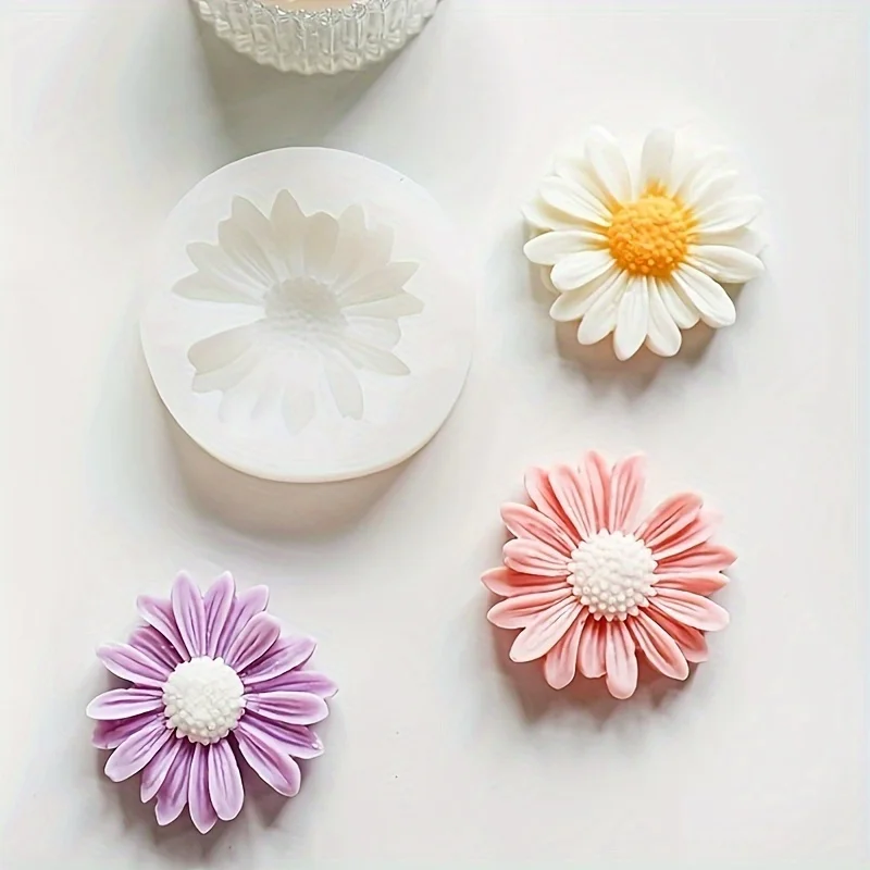1pc Daisy Silicone Candle Mould Handmade Aromatherapy Candle DIY Silicone Mold Decoration Mould silicone mold silicone candle mold aromatherapy candle mold silicone candle molds candle mold