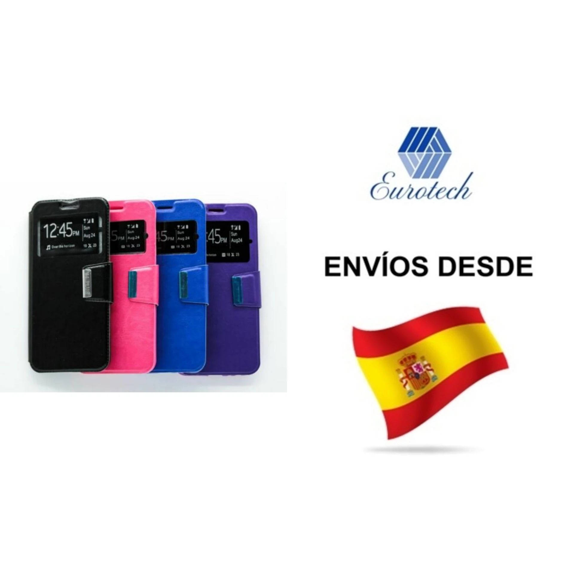 Funda Libro con Ventana Huawei Mate 10 Lite Color Negro