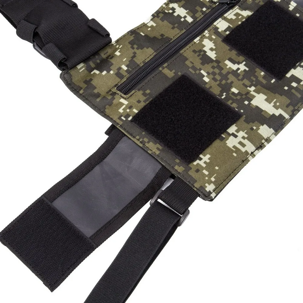 YiNiTone Camouflage BG-01 Universal Radio Chest Harness Bag Pocket Pack Holster for Two Way Radio