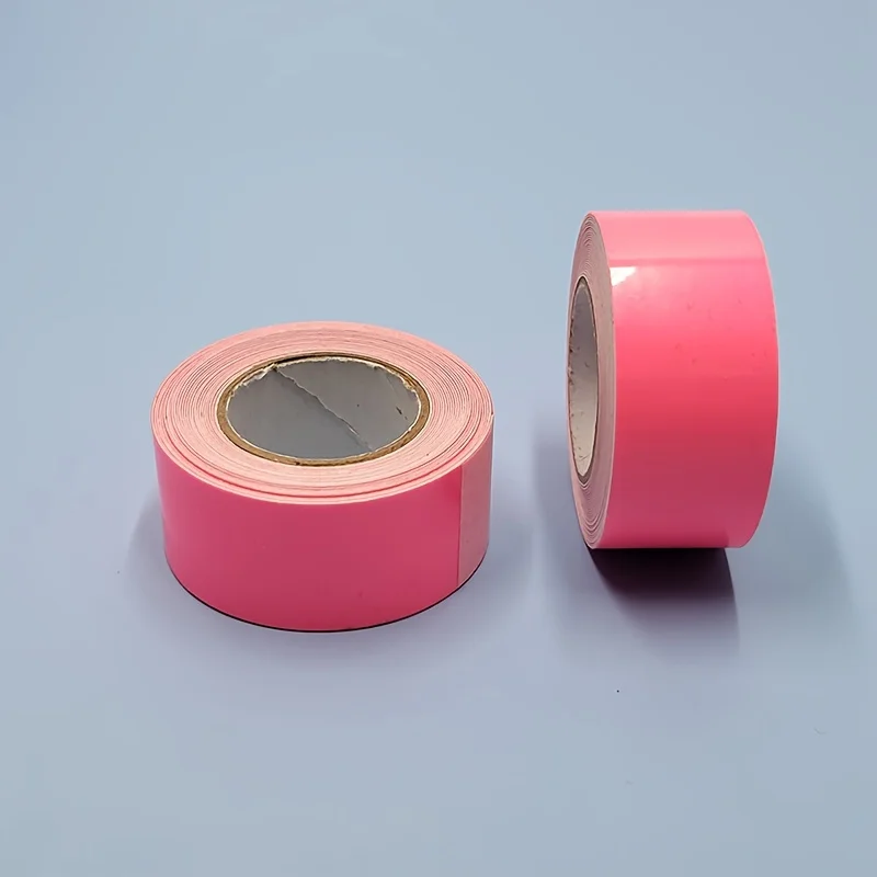 Glow-In-The-Dark Pink Tape-Decorative Fluorescent Adhesive For Concrete Surfaces, Non-Waterproof Warning Stickers & Fishing Ge
