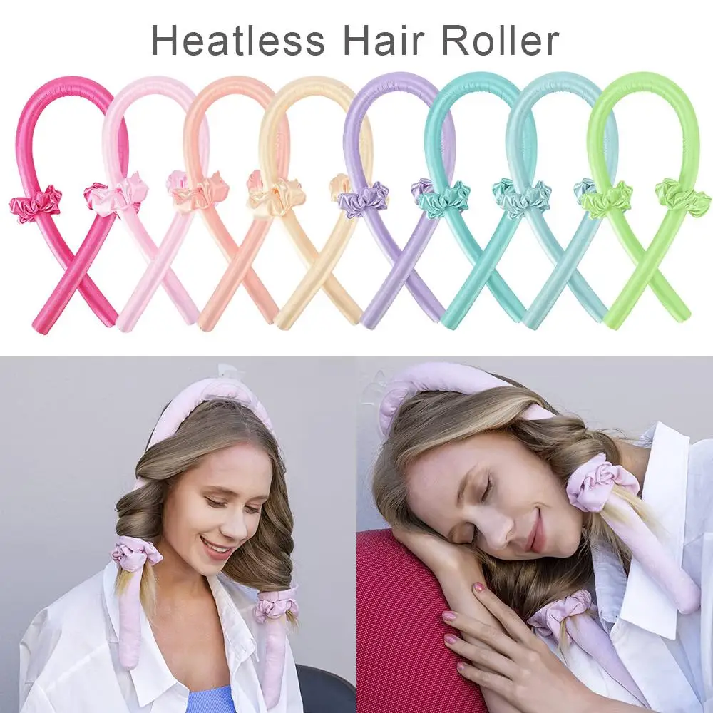 Arricciacapelli Senza Calore Fascia Per Capelli Rullo Per Capelli No Heat Make Curls Slik Satin Soft Sleep Bigodini Lazy Wave Formers Strumento Per Lo
