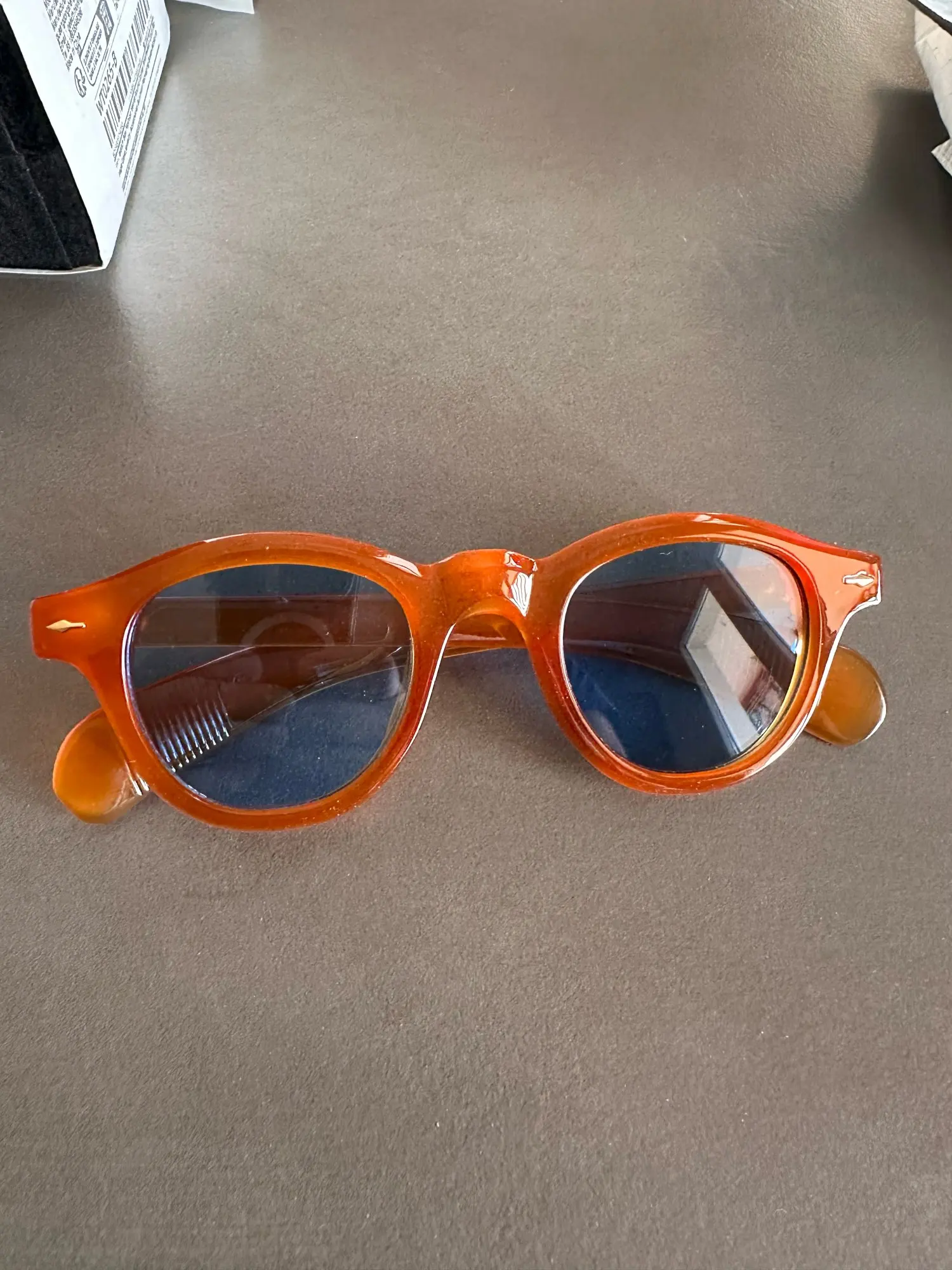 Small Round Ocean Sunglasses - Retro Clear Rivet Punk Shades photo review