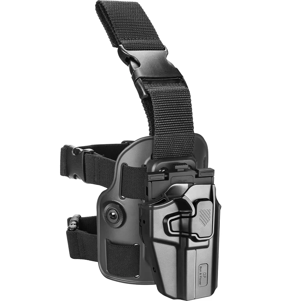 Military Polymer Leg Holster Fits Most 100+ Hot Guns Tactical OWB Drop Leg Holster Level II Retention Right hand pistol holster gun holster hunting holster