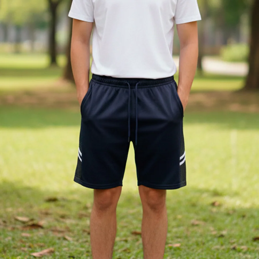 Short Deportivo Premium con Paneles de Malla y Bolsillos con Cierre – Estilo Urbano y Confort