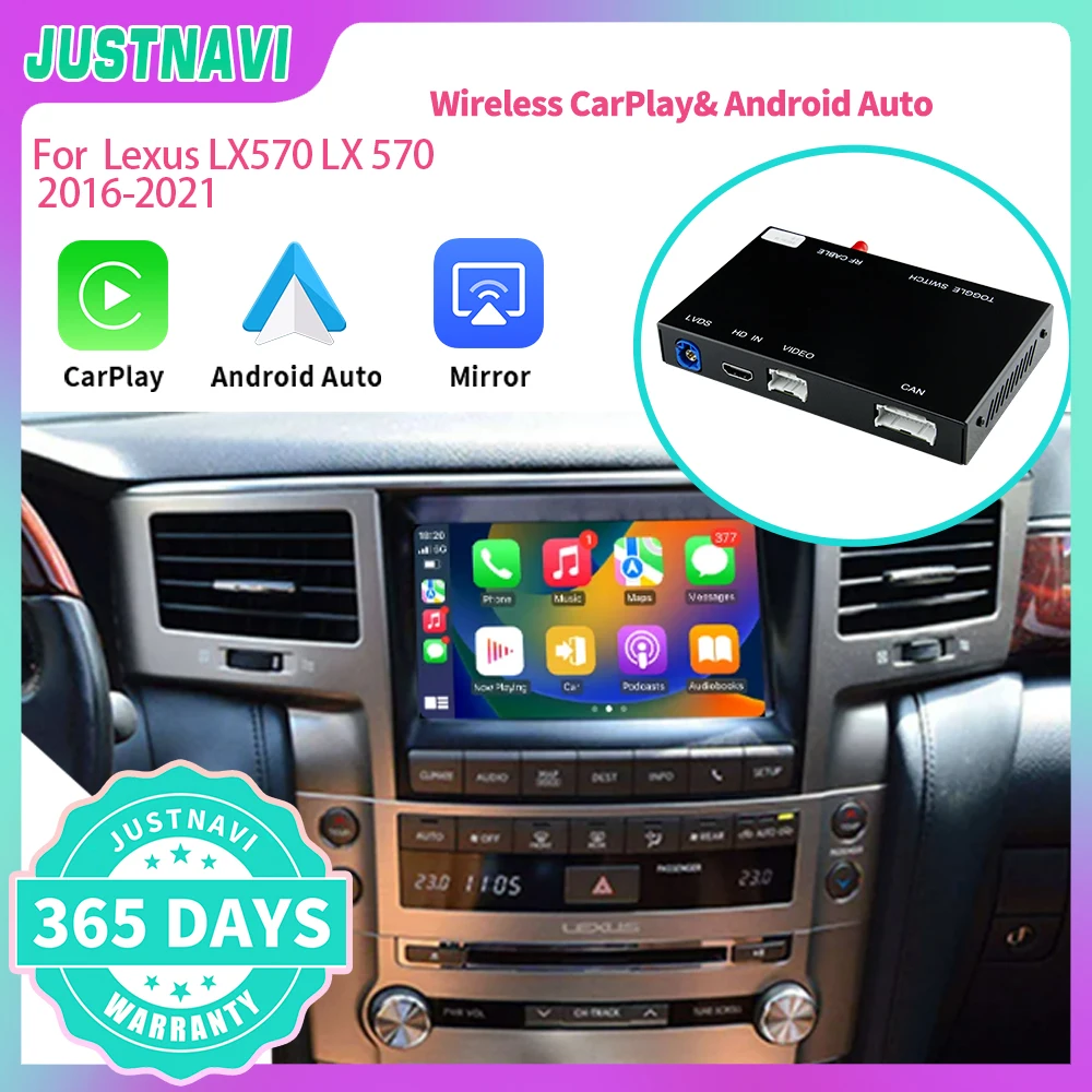 

JUSTNAVI автомобильный Радио GPS беспроводной Apple Carplay Android автомобильный декодер коробка для Lexus LX570 LX 570 2016 2017 2018 2019 2020 BT