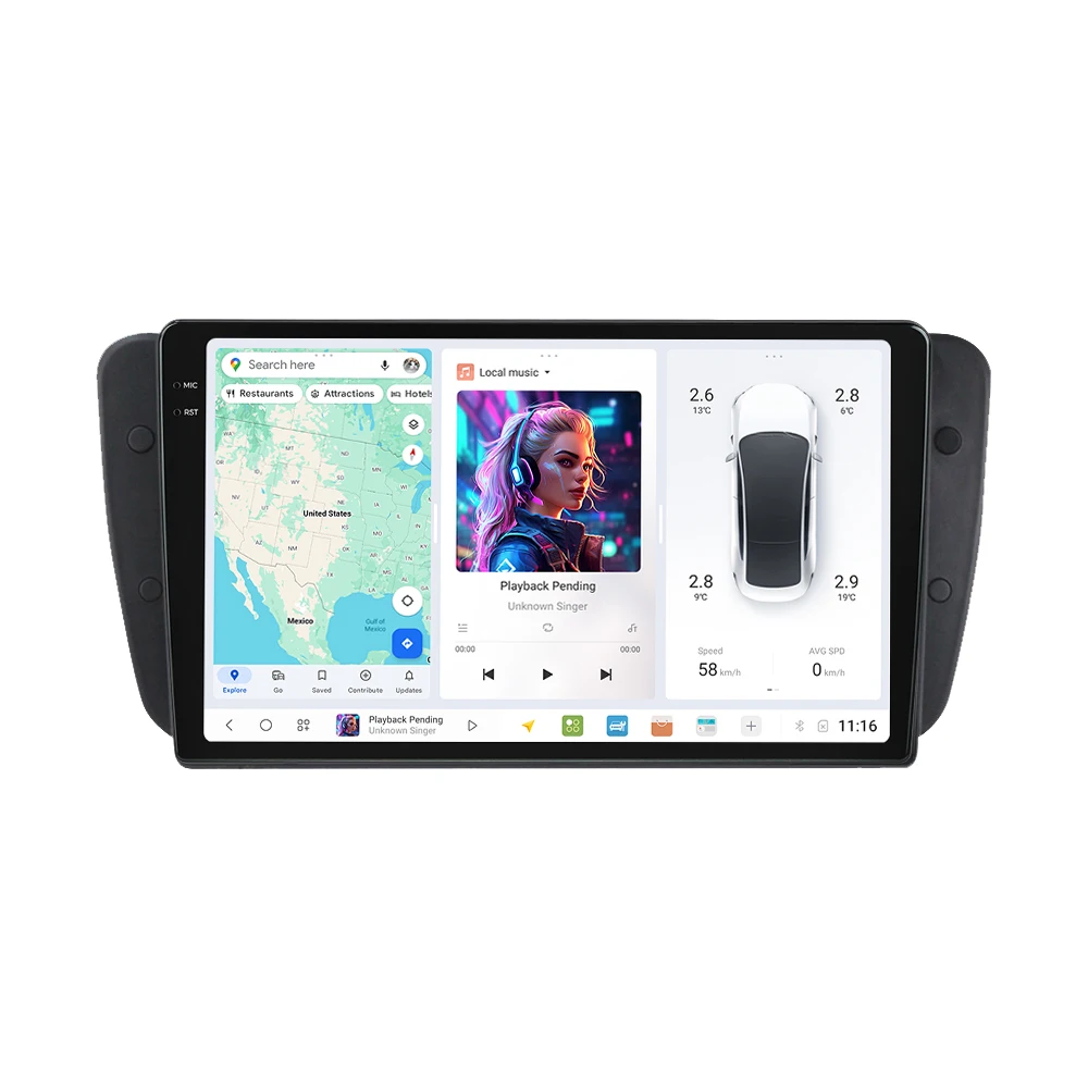 DUDUAUTO DUDU7 Android 13 Autoradio 12G + 512G Für Seat Ibiza MK4 6J 2009-2013 Drahtlose Carplay Navigation GPSIntelligente Systeme – Detail 5