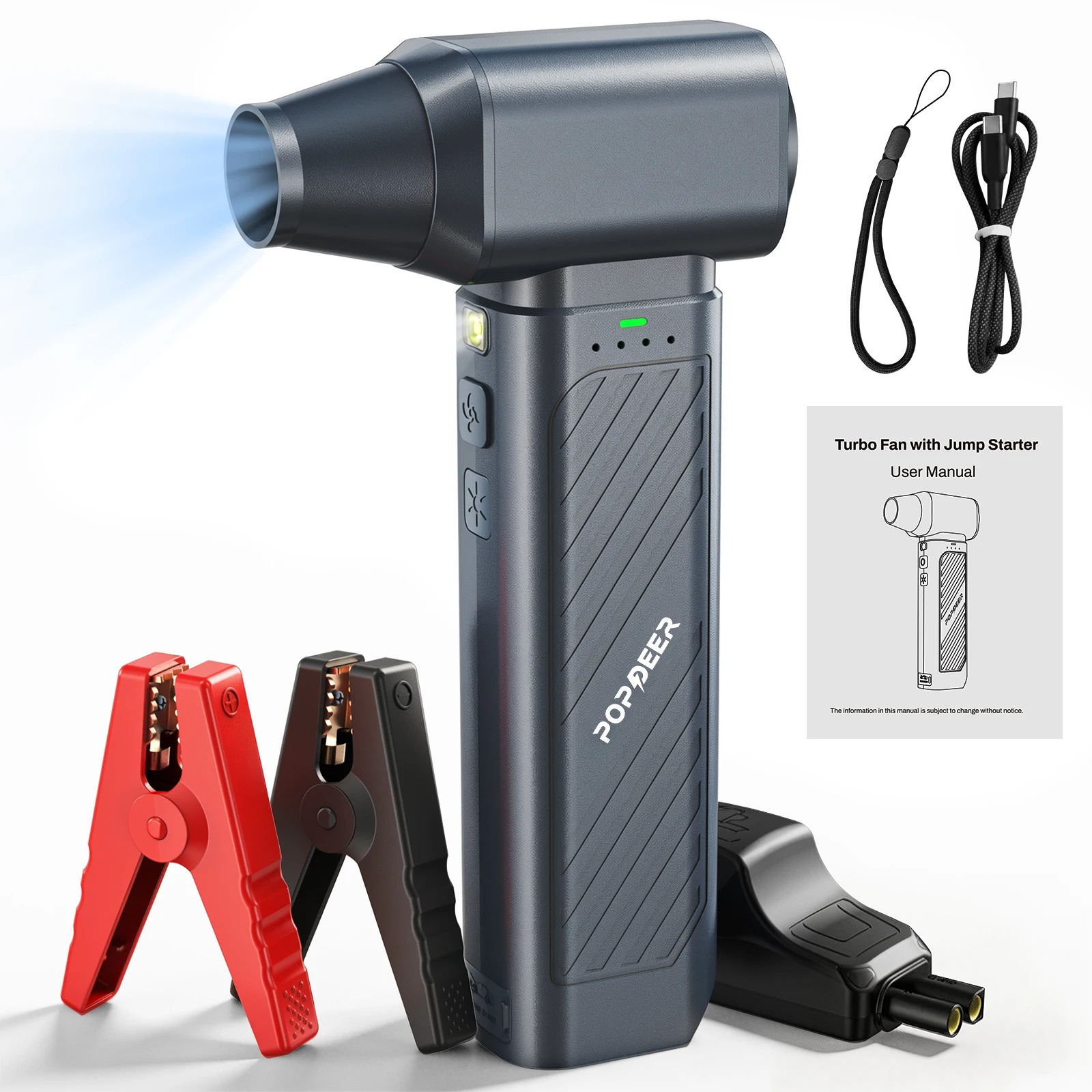 POPDEER PD-JT40 5000A Rozrusznik Samochodowy z Turbowentylatorem z Polski za $46.53 / ~179zł