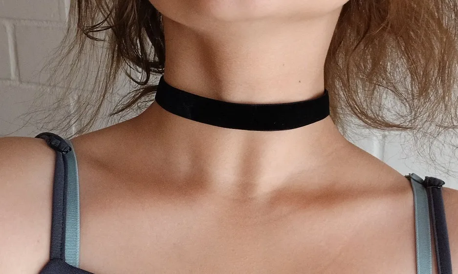 Korean Fashion Womens Accessoires Punk Gothic Soft Black Velvet Choker Necklace Girl Neck Jewelry Colar Feminino photo review