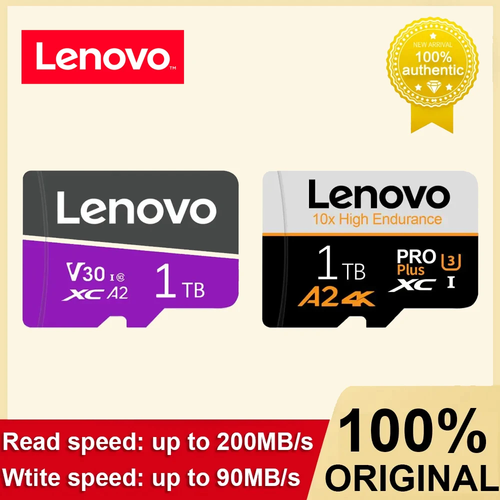 레노버 UHS-1 마이크로 TF SD 512GB, 클래스 10 SD 카드, 모바일 플래시 메모리 카드, 전화 카메라 닌텐도용, 1TB, 256GB, 128GB 