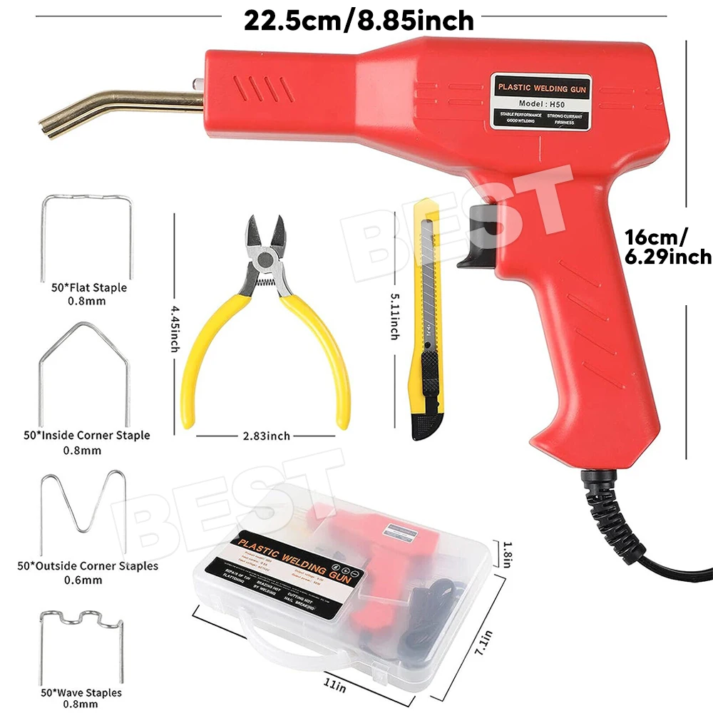 Handy Plastic Welder Garage Tool Bumper Crack Repair Welding Machine Staple Set — view 6