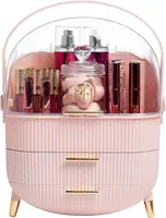 Pink Makeup Storage Organizer with Lid in Standard Size 1