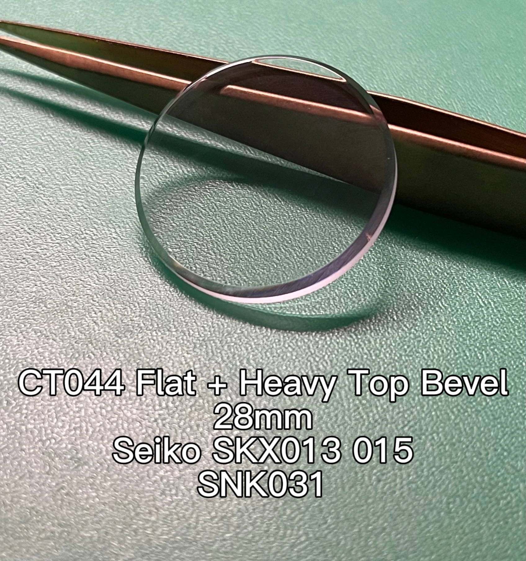 Ct044-Cristallo Zaffiro Piatto (2 Disegni) Per Skx013 Mod Di Ricambio