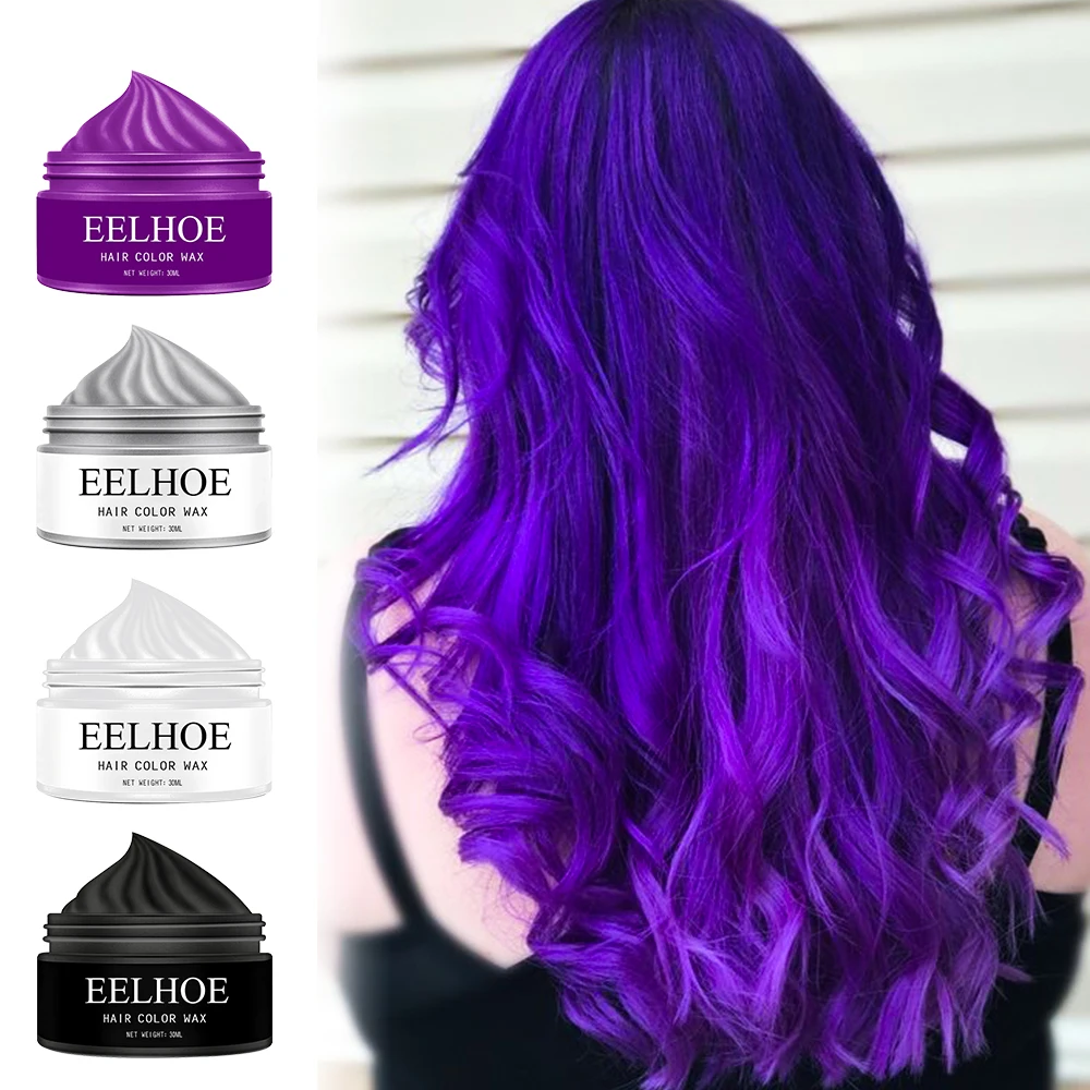

1 Bottle Hair Color Wax Temporary Hair Dye Cream Washable Professional Hair Dye Disposable Dry Dye Styling Tools Accessories