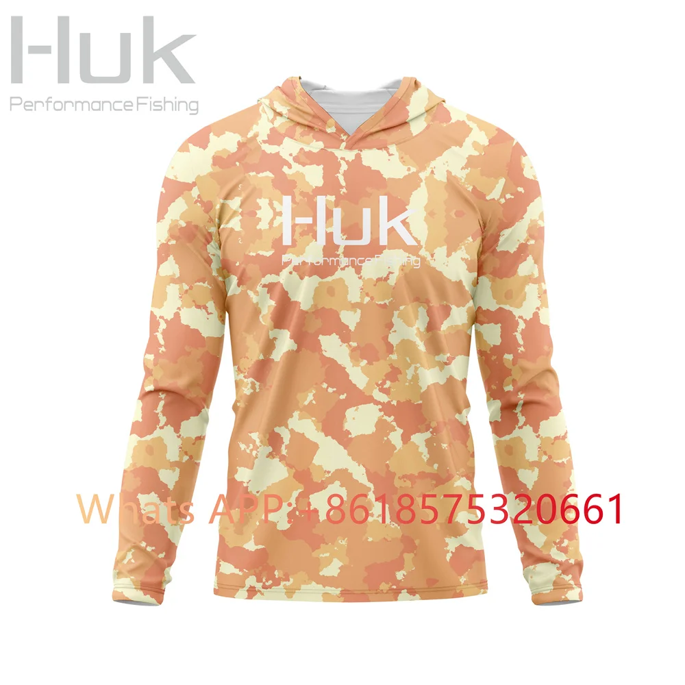 HUK Fishing Shirt Hoodie Summer Long Sleeve Clothes Gear Camisa De Pesca Breathable Uv Protection Angling Jersey Clothing