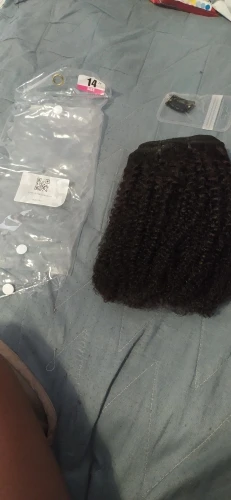 Afro Kinky Curly Clip Ins Hårförlängning Människohår Mongolian Kinky Curly Human Hair Clip Ins Extension 120G Full Head photo review