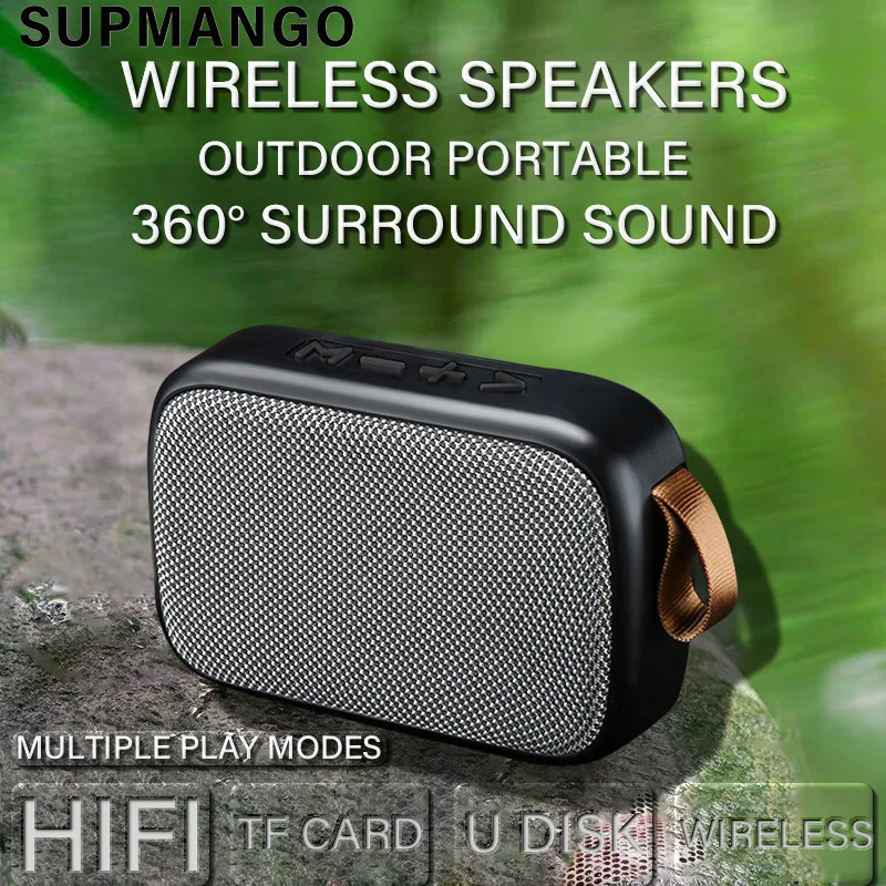 Portable BT 5.0 Outdoor Speakers Wireless Column 3D Stereo Music Player with Hifi Sound, bluetooth speakers,portable speakers