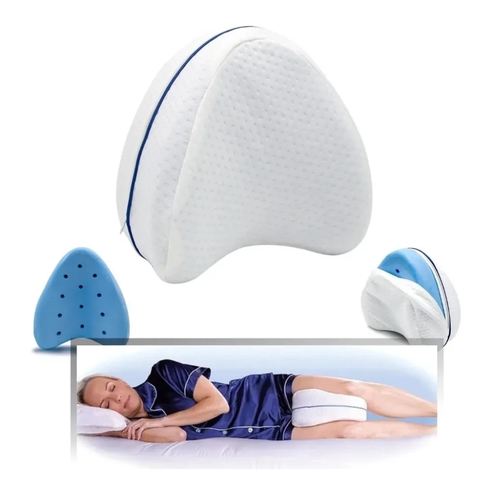 Almofada Ortopédica Para Dormir de Lado Travesseiro Suporte de Joelhos e Coluna Leg Pillow