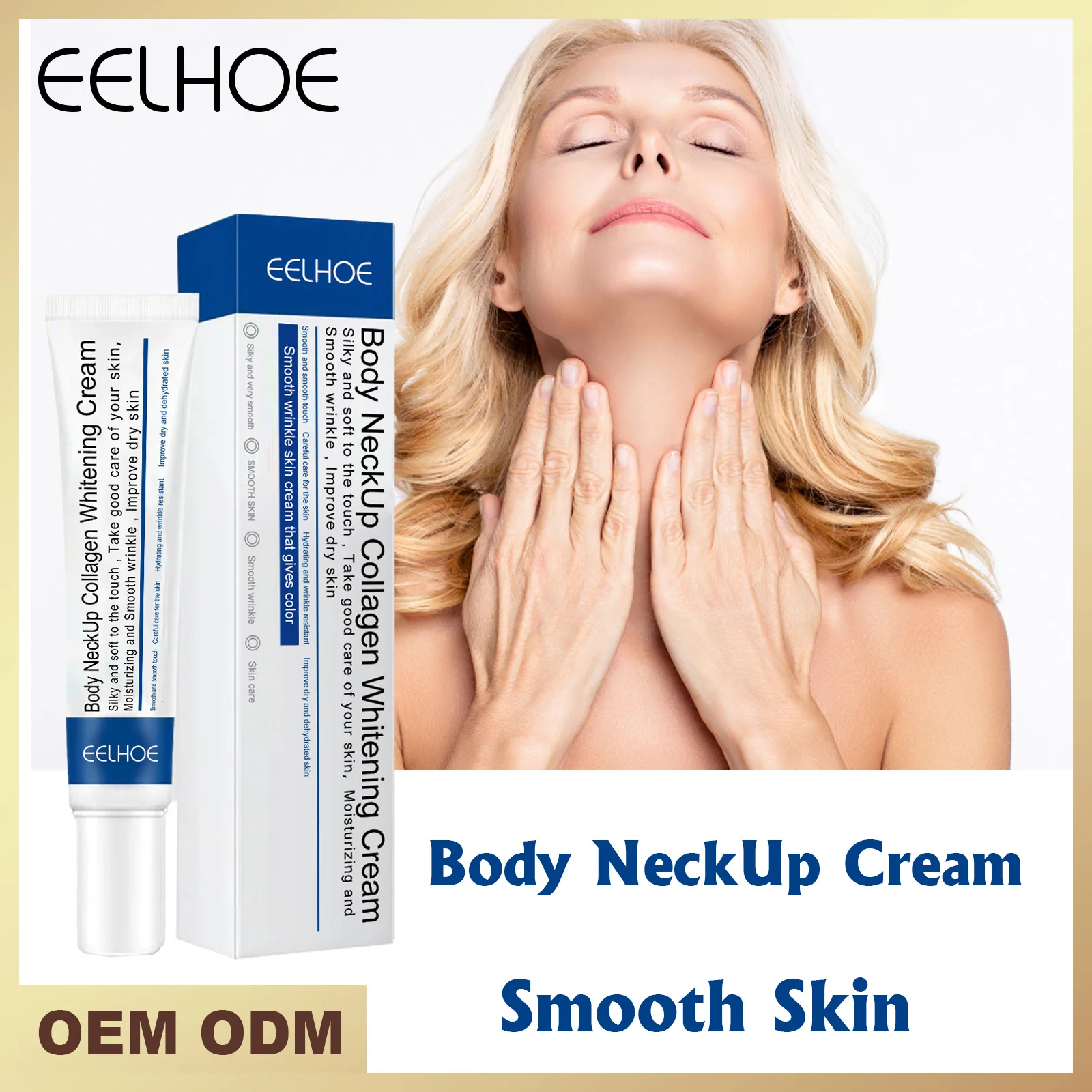 EELHOE Neck Collagen Whitening Cream Fades Neck Lines Shapes Swan Neck Lifting Tightens Skin Moisturizes and Beauties Neck Cream