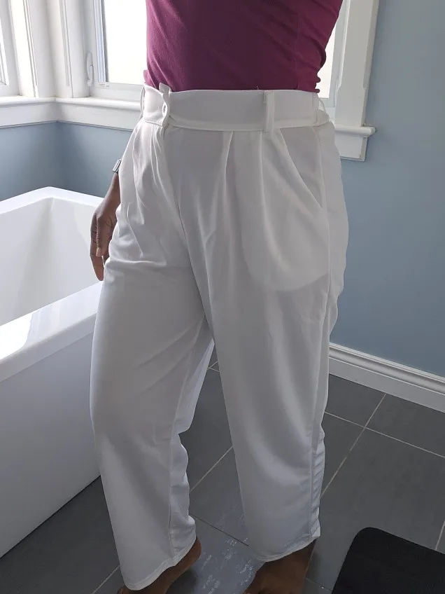Flowing High Waist Wide Leg Pants - Summer Elegance & Comfort photo review