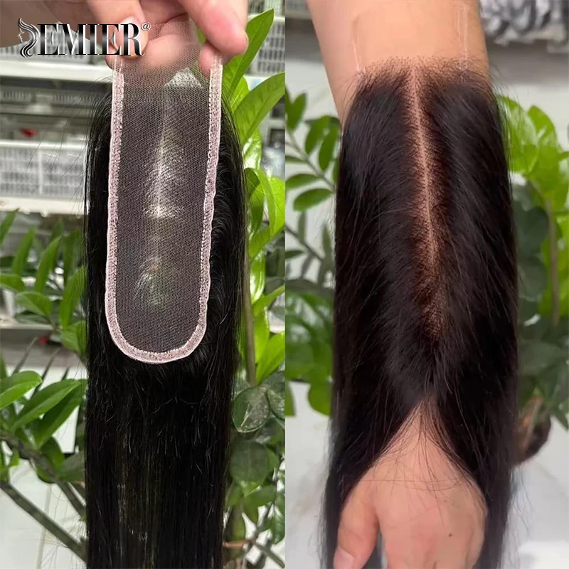 Straight Hair Kim Closure 2x6 HD Lace Middle Part Swiss Lace Human Hair Closure For Women Brazilian Remy piece