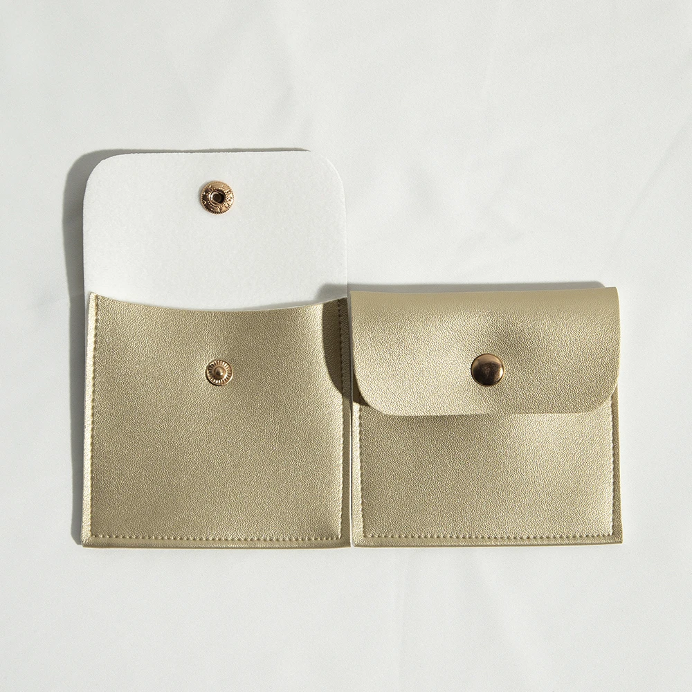 Luxuriöse Leder-Goldschmucktasche mit Druckknopf, Maßgefertigte Verpackung für Ohrringe und Halsketten, DIY Reise-Ladegerät Aufbewahrungsorganizer Geldbörse – Detail 10