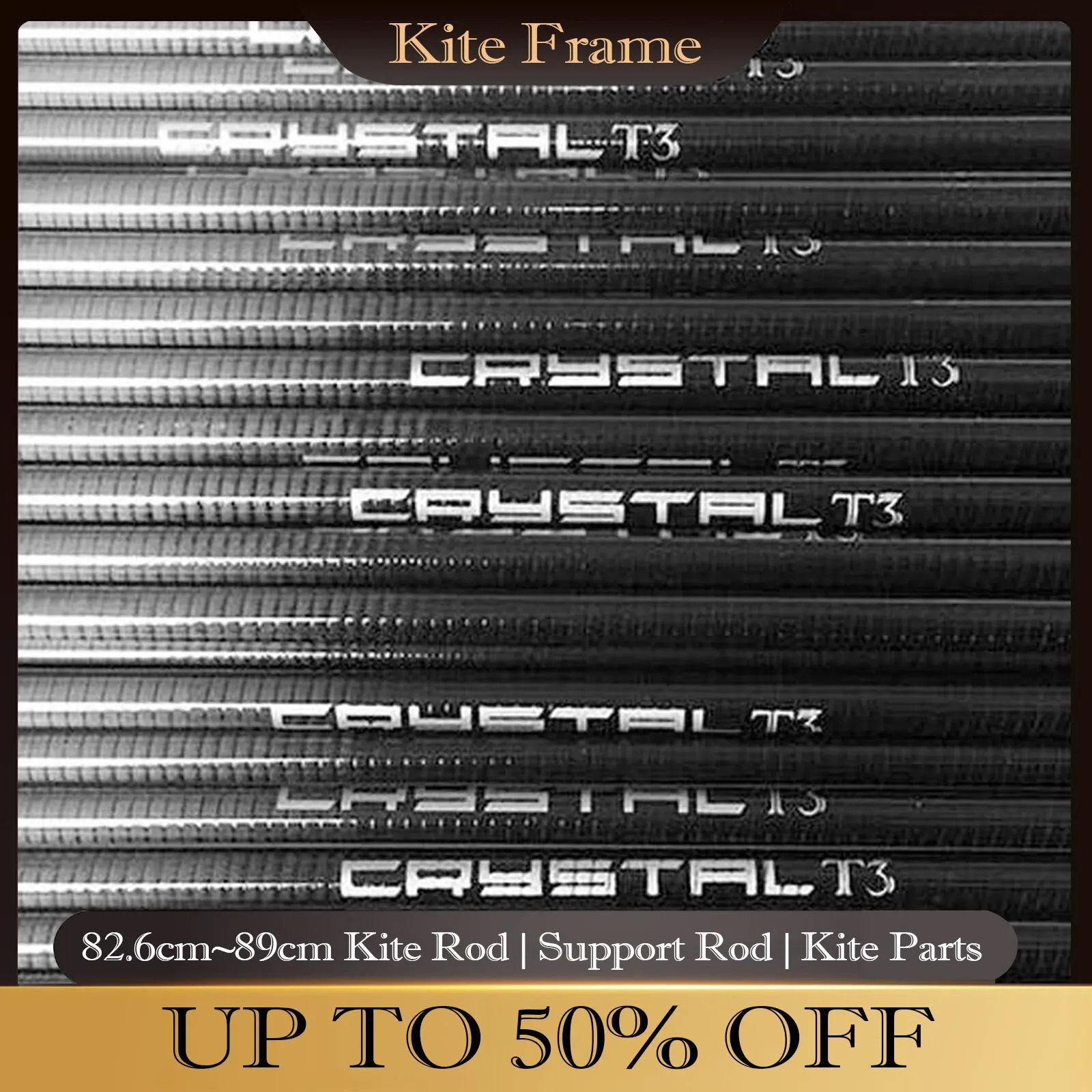 FreileinKiteRod82cm89cmWrappedCarbonFiberFrameSupportRod