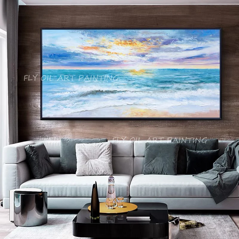 toile-peinte-a-la-main-avec-couteau-bleu-ocean-paysage-belle-œuvre-d'art-peinture-a-l'huile-sur-toile-art-mural-en-cadeau-100