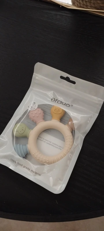 erduo Silicone Baby teether anxiety teething toys 0 12 months chew beads sensory gum relief soother photo review